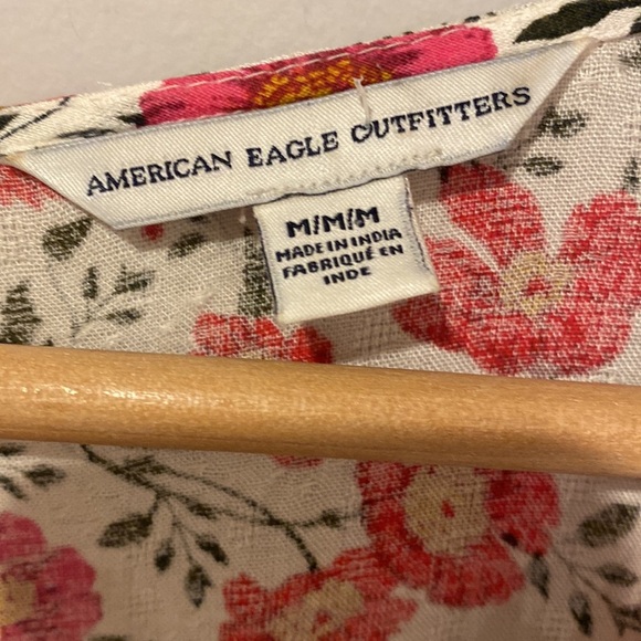 American Eagle Floral Bell Sleeve Romper - Picture 6 of 6